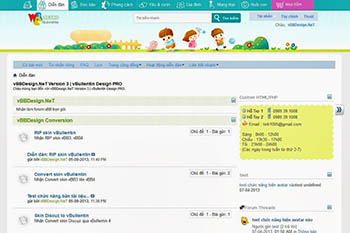Skin forum WebTreTho.com bản cũ - Skin forum dành cho các bà mẹ