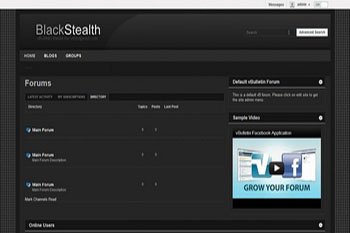 Black Stealth vBullentin 5 Style - Skin vBB5 màu đen cho forum UG, RAP